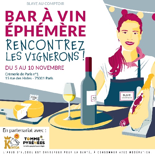 illustration : Blaye au Comptoir  Paris - Bar  Vin Ephmre